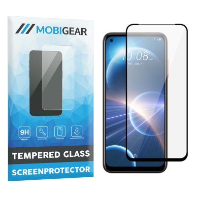 Mobigear Premium - HTC Desire 22 Pro Verre trempé Protection d'écran - Compatible Coque - Noir
