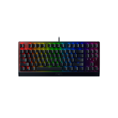 Razer BlackWidow V3 Tenkeyless Compact Mechanical Keyboard with Razer Chroma RGB - Fully Programmable Keys - Green Switch (Tactile & Clicky) - UK Layout