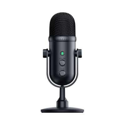 Razer Seiren V2 Pro - Professional-grade USB Microphone for Streamers - 30 mm Dynamic Microphone - High Pass Filter - Analog Gain Limiter