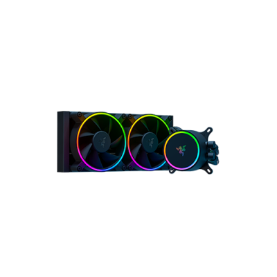 Razer Hanbo Chroma RGB AIO Liquid Cooler 240MM (aRGB Pump Cap) - All-In-One Liquid Coolers - Ultimate AIO Design - Quiet