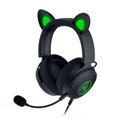 Razer Kraken Kitty Edition V2 Pro - Base Black - Wired RGB Headset with Interchangeable Ears