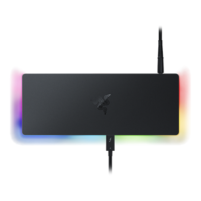 Razer Thunderbolt™ 4 Dock Chroma - Black - Universal Thunderbolt™ 4 dock with 10 ports for maximum connectivity - Connectivity to Maximize Your Setup - Future-proof and Backwards-compatible - Pass-through Charging