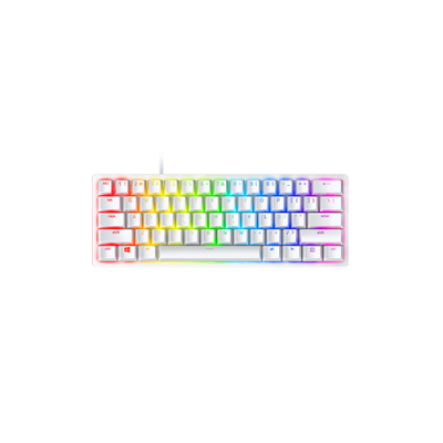 Razer Huntsman Mini 60% Gaming Keyboard - Linear Optical Switch - Doubleshot PBT Keycaps - Chroma RGB Lighting - US Layout - Mercury White