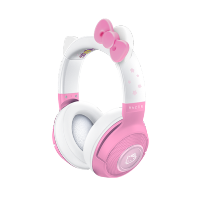 Razer Kraken BT - Hello Kitty and Friends Edition - Wireless Bluetooth Headset With Razer Chroma RGB - Kitty ears and earcups poweed by Razer Chroma RGB - Bluetooth 5.0 - 40ms low latency connection