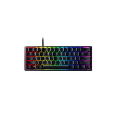 Razer Huntsman Mini 60% Gaming Keyboard - Clicky Optical Switch - Doubleshot PBT Keycaps - Chroma RGB Lighting - German Layout - Black