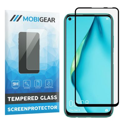 Mobigear Premium - Huawei P40 Lite Verre trempé Protection d'écran - Compatible Coque - Noir