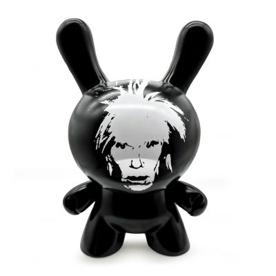 Kidrobot Andy Warhol: Fright Wig Self-Portrait Monochrome Edition 8 inch Dunny