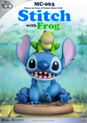 Beast Kingdom Disney : Lilo et Stitch – Master Craft Stitch avec statue de grenouille