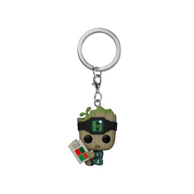 FUNKO Pocket Pop! Keychain: Marvel I Am Groot - Groot PJs with Book