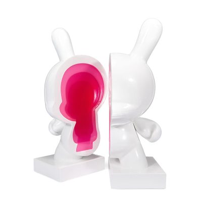 Kidrobot Dunny: Lustre Gloss White & Pink 10 inch Dunny Bookend