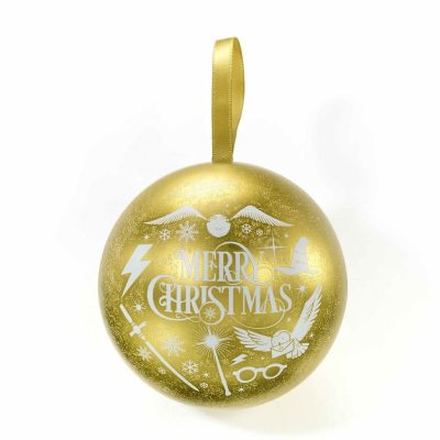 The Carat Shop Harry Potter: Gold Bauble with Deathly Hallows Keychain