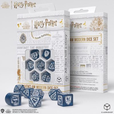 Q Workshop Harry Potter Dice Set Ravenclaw Modern Dice Set - Blue (7)