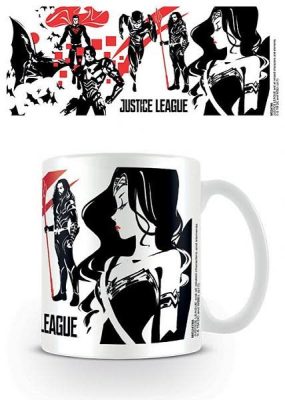 Justice League Movie Black Red Stencil - Mug
