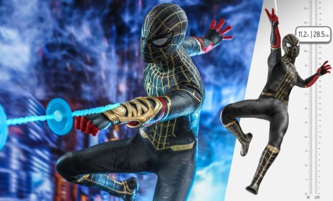 Hot toys Marvel: Spider-Man No Way Home - Spider-Man Black and Gold Suit 1:6 Scale Figure