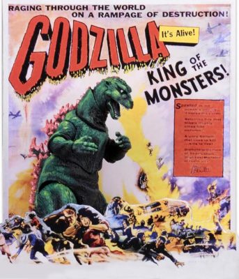 NECA Godzilla – 12″ Head to Tail Action Figure – 1956 Movie Poster Godzilla