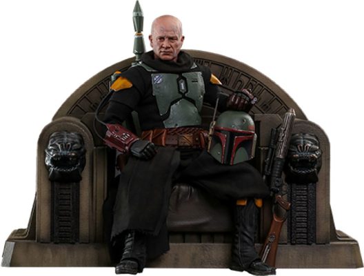 Hot toys MODÈLE D'EXPOSITION : Star Wars: The Mandalorian - Boba Fett Repaint Armor and Throne 1:6 Scale Figure Set