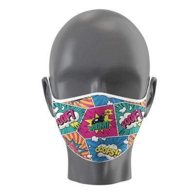 SD Toys Comic Book Collage - Mouth Mask