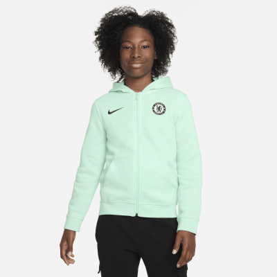 Sweat à capuche et zip Nike Chelsea FC Club Fleece pour ado (garçon) - Vert