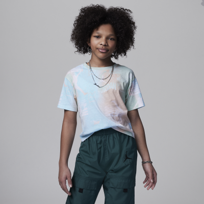 Tee-shirt Jordan Essentials New Wave Allover Print Tee pour ado (fille) - Vert