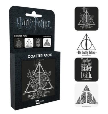 Hole In The Wall Harry Potter Deathly Hallows - Coaster Set 4