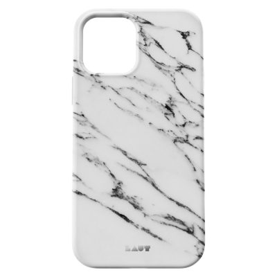 LAUT Huex Elements - Coque Apple iPhone 12 Coque Arrière Rigide - Marble White