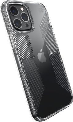 Speck Presidio Perfect Clear Grips - Coque Apple iPhone 12 Pro Max Coque Arrière Rigide Antichoc - Transparent