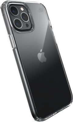 Speck Presidio Perfect Clear - Coque Apple iPhone 12 Pro Max Coque Arrière Rigide Antichoc - Transparent