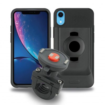 Tigra FitClic Neo Motorcycle Kit - Support Moto pour Apple iPhone XR - Noir