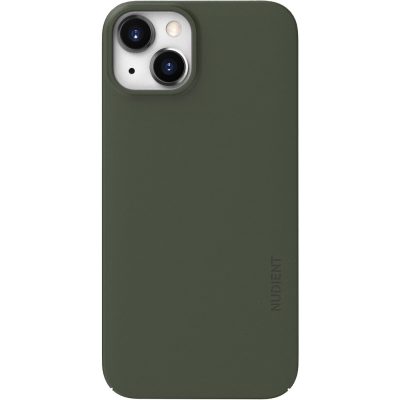 Nudient Thin Precise - Coque Apple iPhone 13 Coque Arrière Rigide Compatible MagSafe - Pine Green