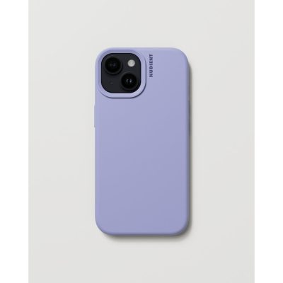 Nudient Base - Coque Apple iPhone 15 Coque arrière en Silicone Souple - Soft Purple