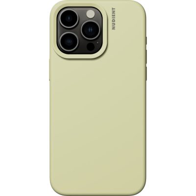 Nudient Base - Coque Apple iPhone 15 Pro Max Coque arrière en Silicone Souple - Pale Yellow