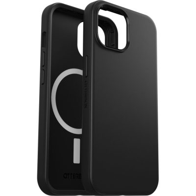 Otterbox Symmetry - Coque Apple iPhone 15 Coque Arrière Rigide Antichoc Compatible MagSafe - Noir