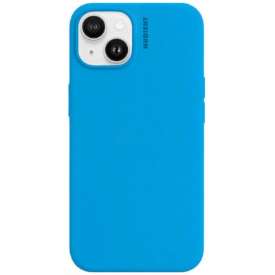 Nudient Base - Coque Apple iPhone 14 Coque arrière en Silicone Souple - Vibrant Blue