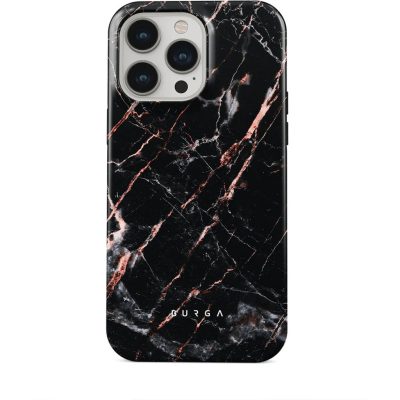 Burga Tough - Coque Apple iPhone 15 Pro Max Coque Arrière Rigide Antichoc - Rose Gold Marble
