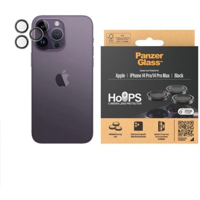 PanzerGlass Hoops - Apple iPhone 14 Pro Max Verre trempé Protection Objectif Caméra - Compatible Coque