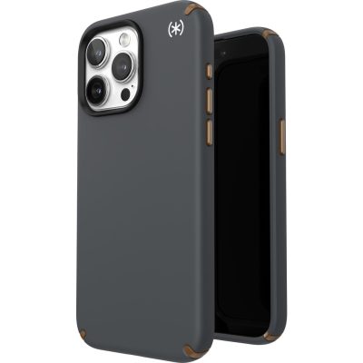 Speck Presidio2 Pro - Coque Apple iPhone 15 Pro Max Coque Arrière Rigide Antichoc Compatible MagSafe - Charcoal Grey
