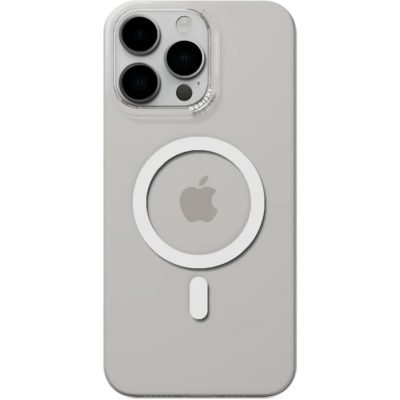 Nudient Thin Precise - Coque Apple iPhone 15 Pro Max Coque Arrière Rigide Compatible MagSafe - Transparent