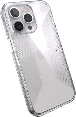 Speck Presidio Perfect Clear - Coque Apple iPhone 13 Pro Coque Arrière Rigide Antichoc - Transparent