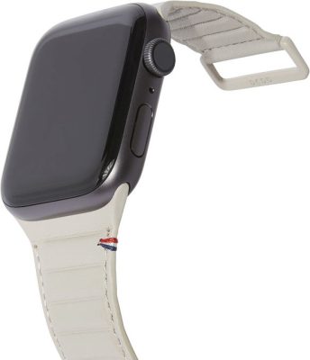 Decoded Magnetic Traction Strap - Bracelet Apple Watch Series 1 (38mm) en Cuir Véritable Fermeture magnétique - Clay
