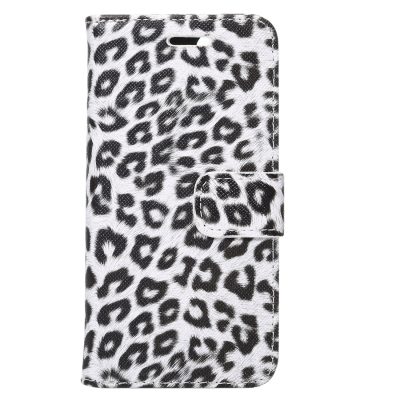 Mobigear Leopard - Coque Apple iPhone SE (2020) Etui Portefeuille - Blanc