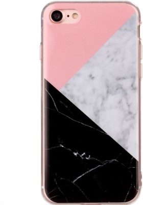 Mobigear Marble - Coque Apple iPhone SE (2022) Coque arrière en TPU Souple - Tricolore