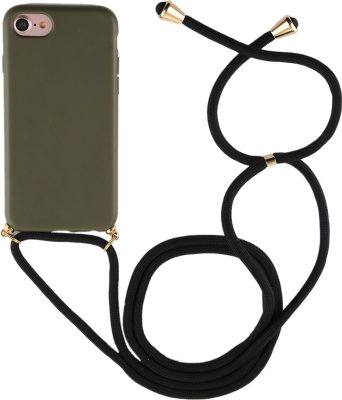Mobigear Lanyard - Apple iPhone 7 Coque avec cordon en TPU Souple - Vert