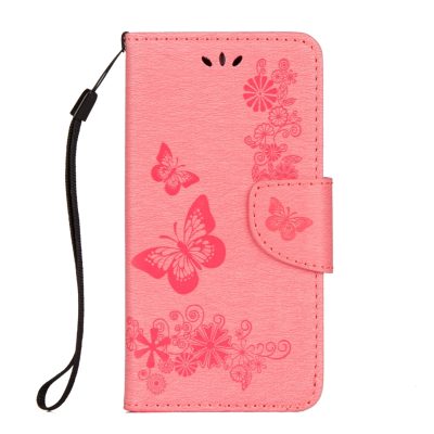 Mobigear Butterfly - Coque Apple iPhone X Etui Portefeuille - Rose