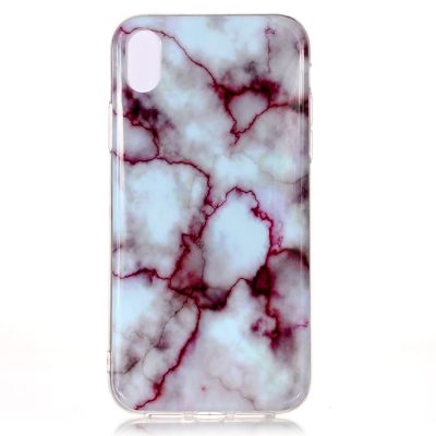 Mobigear Marble - Coque Apple iPhone XS Coque arrière en TPU Souple - Violet