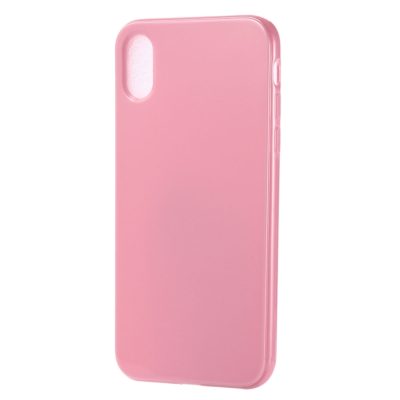 Mobigear Color - Coque Apple iPhone XS Coque arrière en TPU Souple - Rose