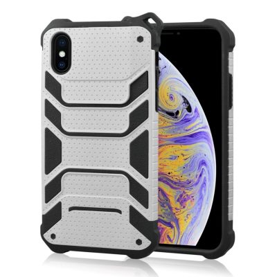 Mobigear Armor - Coque Apple iPhone XS Max Coque Arrière Rigide Antichoc - Argent