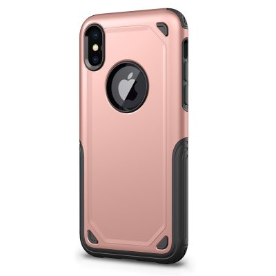 Mobigear Slim Armor - Coque Apple iPhone XR Coque Arrière Rigide Antichoc - Rose doré