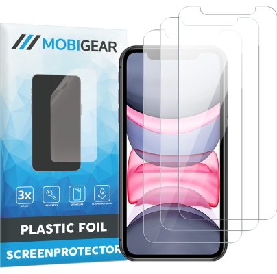 Mobigear - Apple iPhone 11 Protection d'écran Film - Compatible Coque (Lot de 3)