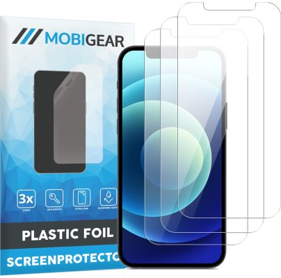 Mobigear - Apple iPhone 12 Mini Protection d'écran Film - Compatible Coque (Lot de 3)
