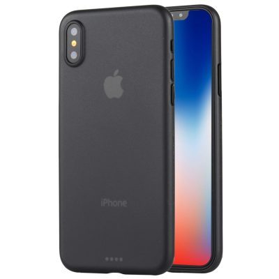 Mobigear Ultra Slim - Coque Apple iPhone XS Thin Coque Arrière Rigide - Noir